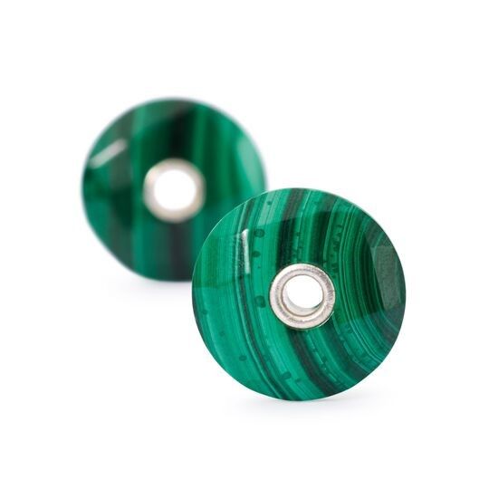 KOLCZYKI  Trollbeads Malachite, Earring