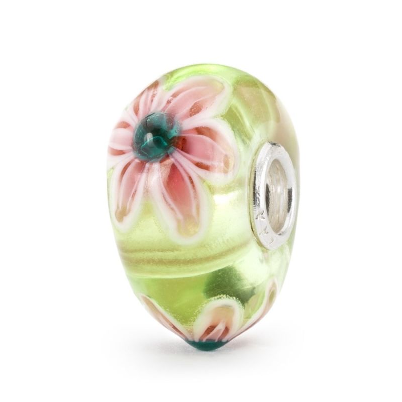 KORALIK Trollbeads, Pink Flower Bead