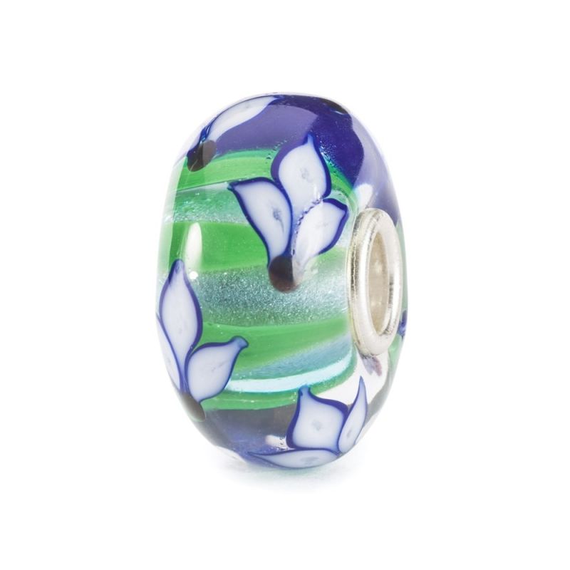 KORALIK Trollbeads, Blue Iris Bloom Bead