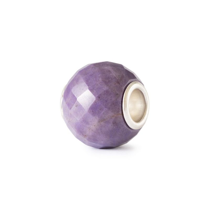 KORALIK Trollbeads, Round Purple Jade Facet