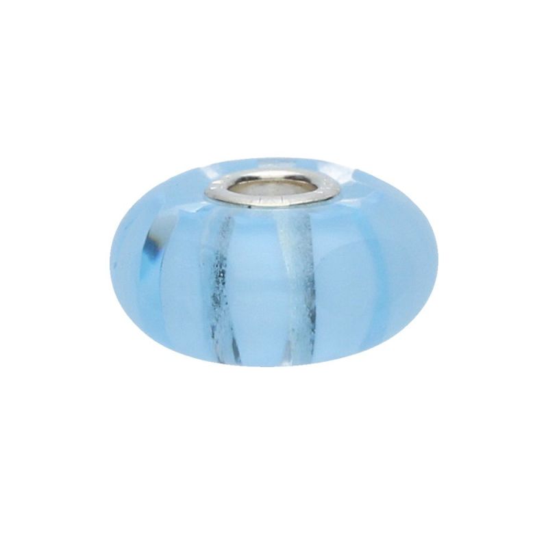 KORALIK Trollbeads, Light Blue Stripe