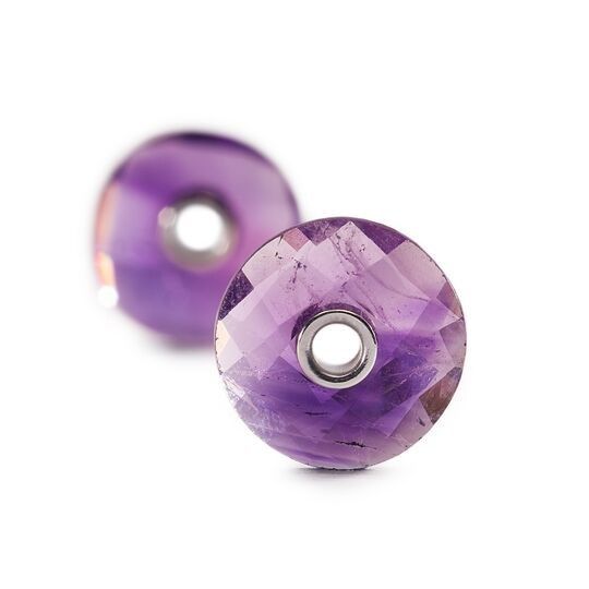 KOLCZYKI  Trollbeads Amethyst