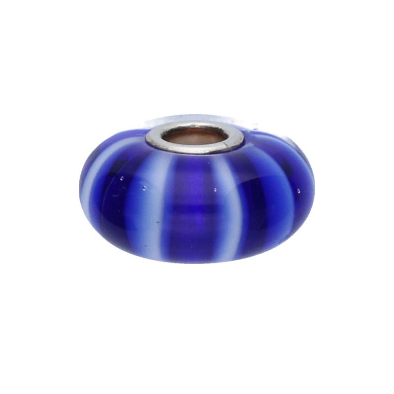 KORALIK Trollbeads, Blue Stripe Bead