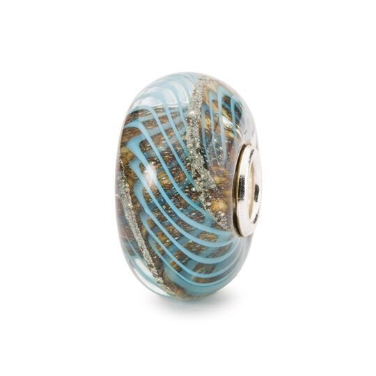 KORALIK Trollbeads, Blue Grooves Bead