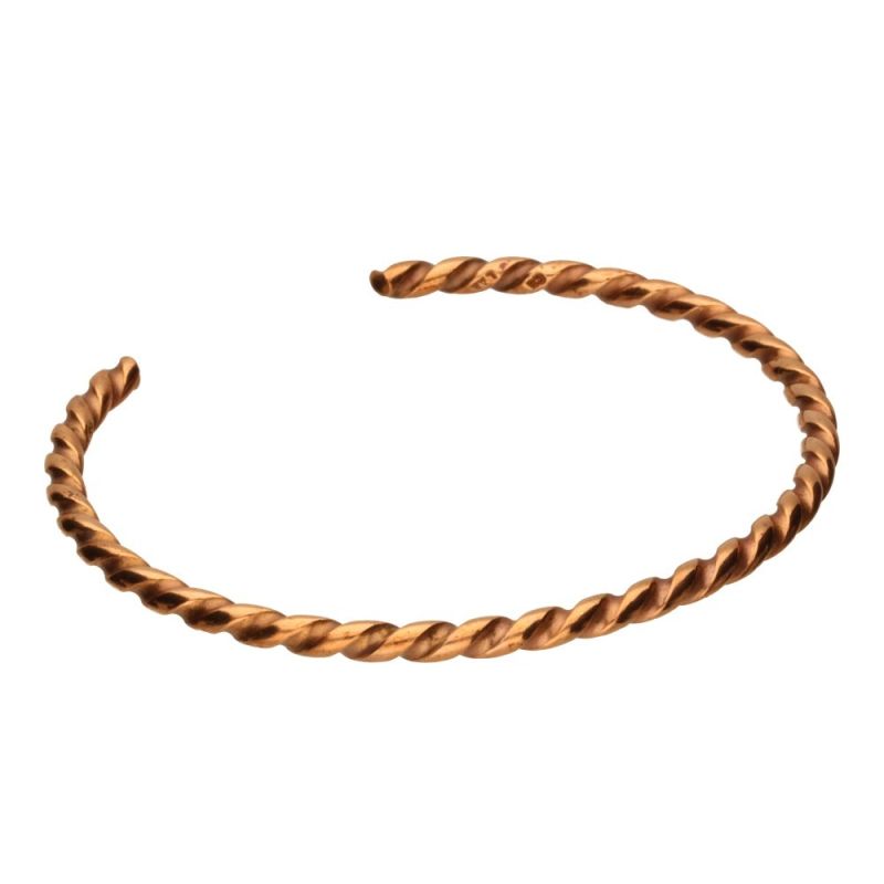 BRANSOLETA Trollbeads, Twisted Copper Bangle, M