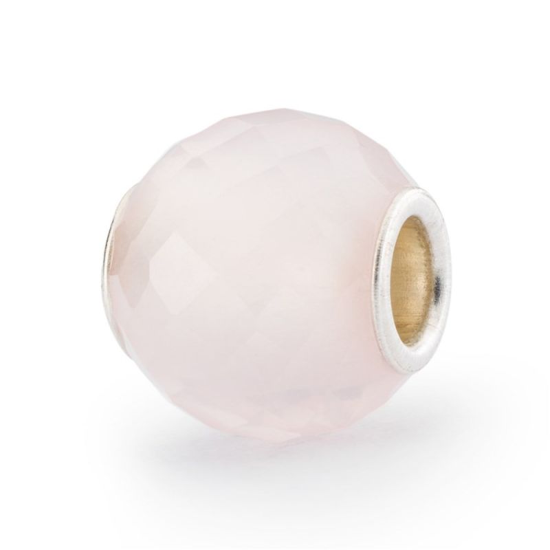 KORALIK Trollbeads, Round Rose Quartz Facet