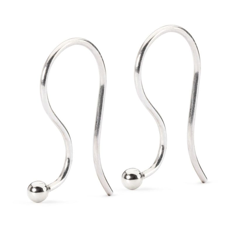 KOLCZYKI  Trollbeads, Earring Hooks, Silver