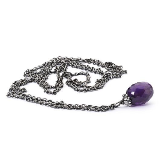 NASZYJNIK Trollbeads, Necklace with Amethyst, 70cm