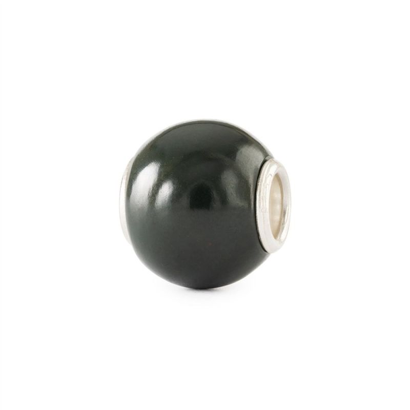 KORALIK Trollbeads, Round Green Chalcedony