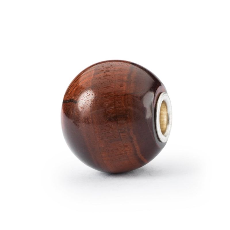 KORALIK Trollbeads, Jumbo Round Red Tiger Eye