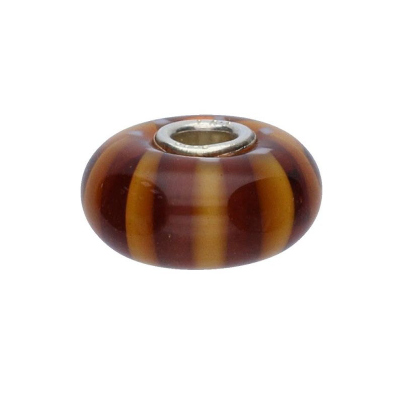 KORALIK Trollbeads, Brown Stripe
