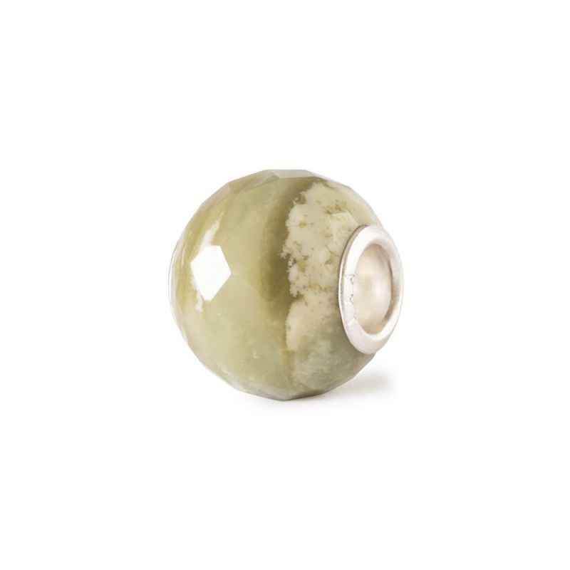 KORALIK Trollbeads,Round GreenYellow Calcite Facet