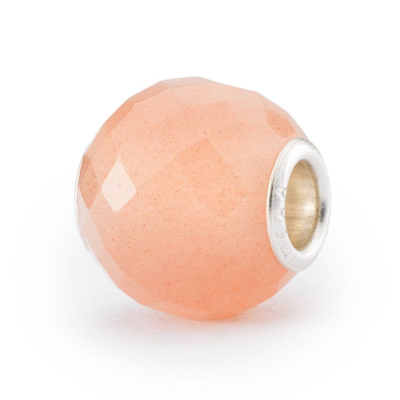 KORALIK Trollbeads, Round Feldspar Moonstone Facet