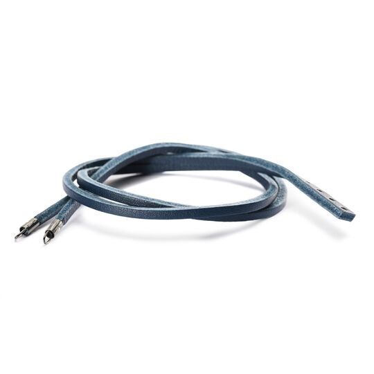 BRANSOLETA ZE SKÓRY Trollbeads, Blue/Silver, 36 cm