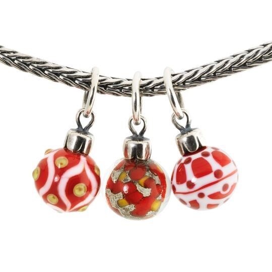 KORALIK  Trollbeads, Red Christmas Ornaments