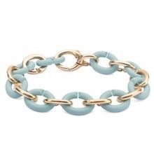 bransoleta, SKY BLUE HALF bronze bracelet