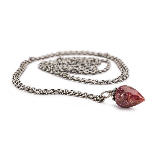 NASZYJNIK Trollbeads, Necklace with Ruby 70 cm