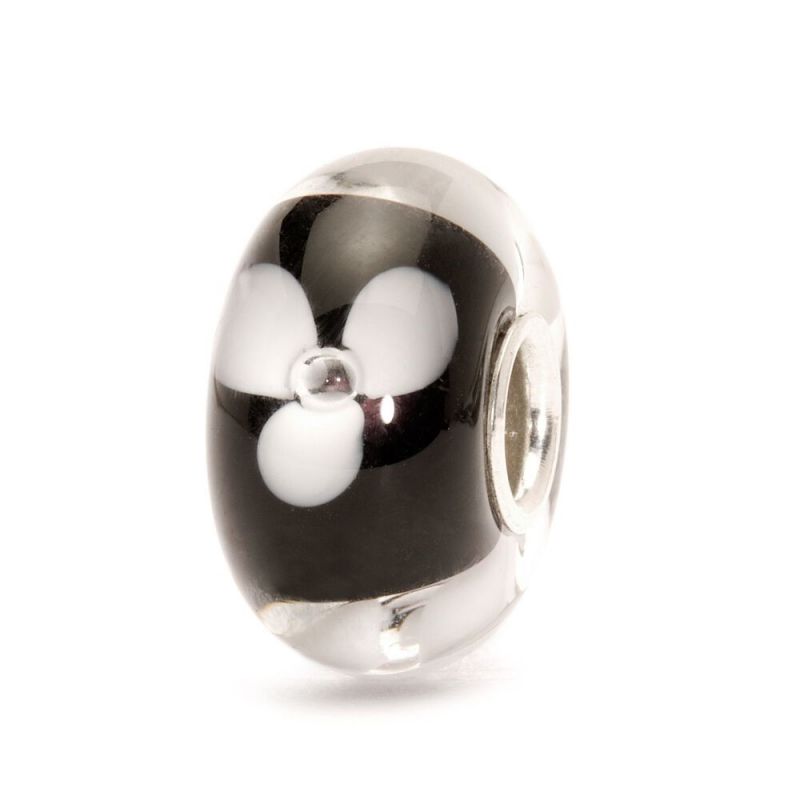 KORALIK Trollbeads, White Flower Bead