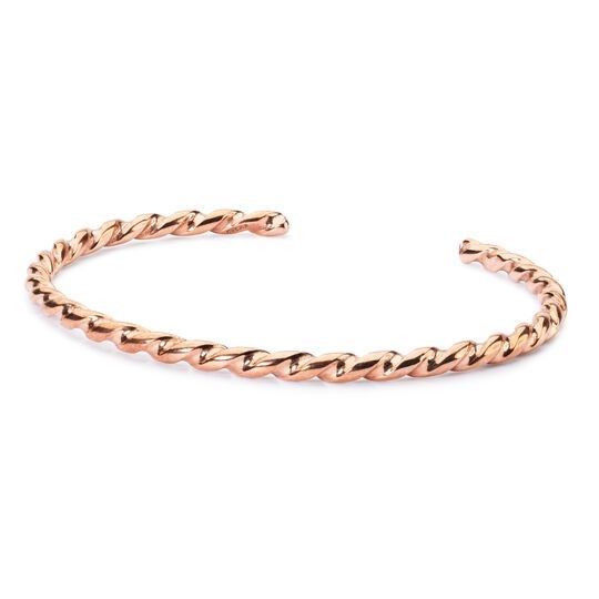 BRANSOLETA Trollbeads, Twisted Copper Bangle, XXS