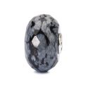 KORALIK  Trollbeads, Snowflake Obsidian Facet
