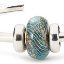 KORALIK Trollbeads, Blue Grooves Bead