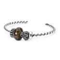BRANSOLETA Trollbeads, Twisted Silver Bangle S