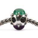 KORALIK Trollbeads, Purple & Green Halo Bead