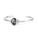 KORALIK  Trollbeads, Snowflake Obsidian Facet