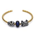 BRANSOLETA Trollbeads,Twisted Gold Plated BangleXS