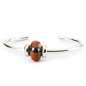 KORALIK Trollbeads, Red Chalcedony with Hematite