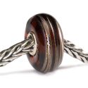 KORALIK Trollbeads, Golden Thread, Brown Bead