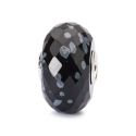 KORALIK  Trollbeads, Snowflake Obsidian Facet