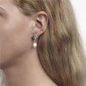 KOLCZYKI  Trollbeads, Dichroic/Pearl Earrings