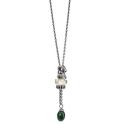 NASZYJNIK Trollbeads, Necklace with Malachite, 80