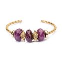 BRANSOLETA Trollbeads,Twisted Gold Plated Bangle S
