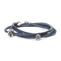 BRANSOLETA ZE SKÓRY Trollbeads, Blue/Silver, 36 cm