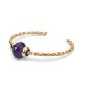 BRANSOLETA Trollbeads,Twisted Gold Plated BangleXS