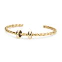 BRANSOLETA TrollbeadsTwisted GoldPlated Bangle XXS