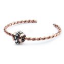 BRANSOLETA Trollbeads, Twisted Copper Bangle, XXS