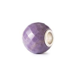 KORALIK Trollbeads, Round Purple Jade Facet