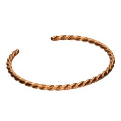 BRANSOLETA Trollbeads, Twisted Copper Bangle, M