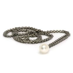 NASZYJNIK Trollbeads,Necklace With White Pearl,120