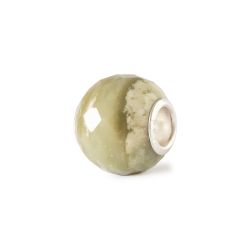 KORALIK Trollbeads,Round GreenYellow Calcite Facet