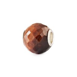 KORALIK Trollbeads, Round Red Tiger Eye Facet